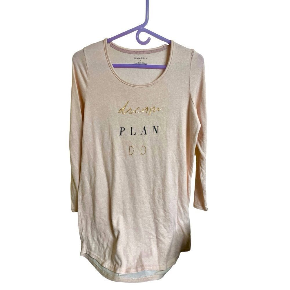 Danskin Long Sleeve Sleep Shirt Nightgown